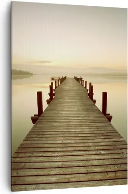 Produktbild von Bild auf Leinwand - Leinwandbild - Einteilig - Brücke See - 70x100cm - Wand Bild - Wanddeko - Wandbilder - Leinwanddruck - Kunstdruck - Wanddekoration - Leinwand bilder - Wandbild - PA70x100-3625