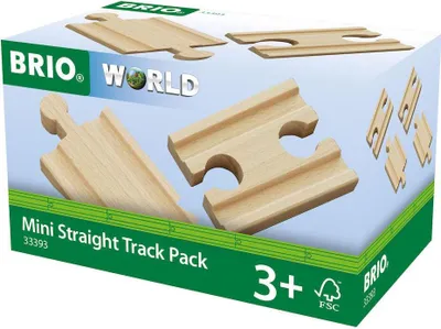 Obrázok produktu pre BRIO 1/4 kompenzačné koľajnice mix, 4 ks, príslušenstvo pre drevenú železnicu, železnica, drevené hračky, drevené hračky, 33393