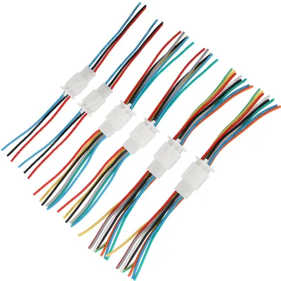 Steckverbinder-Set 2,8 mm, 6 Stück, 3-/6-/9-polig, mit Kabeln
