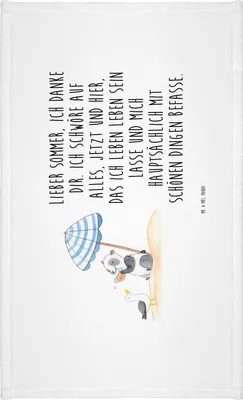 Produktbild von Mr. & Mrs. Panda gesichtshandtuch Lieber Sommer - Weiß - Geschenk, handtuch baumwolle, 50x100, Sommergefühle, Baumwollhandtuch, Flauschtuch, Summer Vibes, Farbenmeer