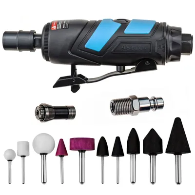 Immagine prodotto di Levigatrice pneumatica diritta STIX STT-R1, 25.000 giri/min, 86 l/min, set di accessori
