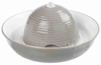 Produktbild von TRIXIE Trinkbrunnen Vital Flow - grau/weiß - 1,5 l/ø 28 × 12 cm