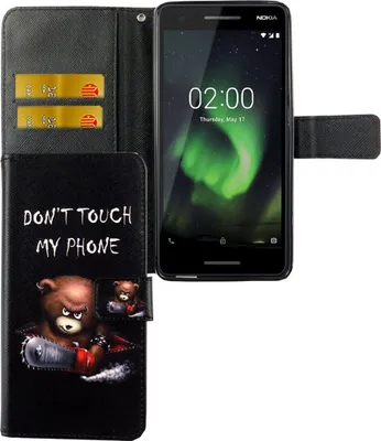 Produktbild von Handyhülle Tasche für Handy Nokia 2.1 2018 Bär mit Kettensäge