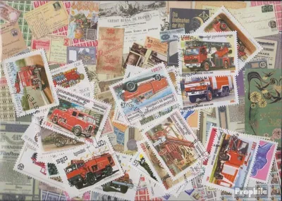 Produktbild von Briefmarken Motive 25 verschiedene Feuerwehr Marken