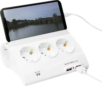 Image de Multiprises Ewent EW3935 5x Prises/2x USB 1.5m Blanc