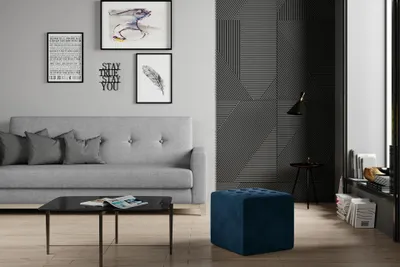 Image de Tabouret cube DARIAN - bleu
