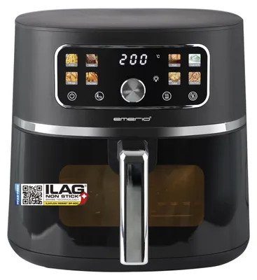 Produktbild von Emerio AF-133253.1, Heißluftfritteuse, 5,7 l, 60 °C, 200 °C, Einzelbild, Schwarz