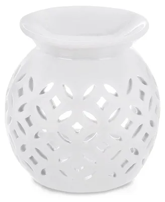 Image de Orion | Brûle-parfum pour bougie en céramique blanche 7 cm - forme cœur