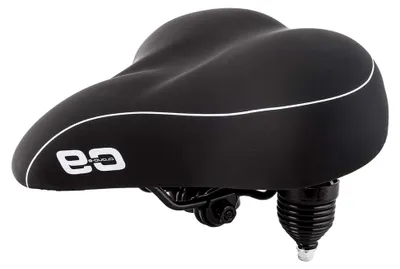 Produktbild von Fahrradsattel mit Federung für Cruiser, Gel, dreifarbige Ausführung Schwarz