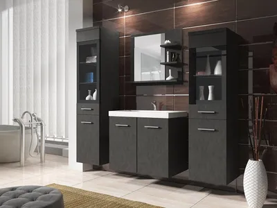 Image de Mur de salle de bain YUKO 1 – matera + lavabo