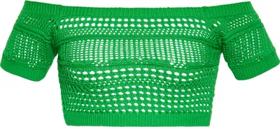 Immagine prodotto di SWIRLY crop top da donna - verde, L