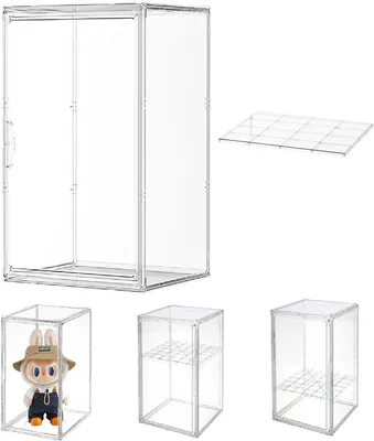 Produktbild von Vitrine Plexiglas Acryl mit Tür, 50 x 37 x 29,5 cm, für Minifiguren