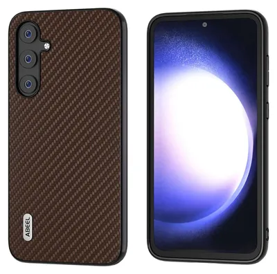 Produktbild von Für Samsung Galaxy S23 FE ABEEL Carbon Textur Schutz Hülle Case Cover Dunkelbraun