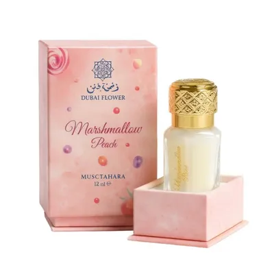 Produktbild von Dubai Flower Musk Tahara Marshmallow Peach 12 ml alkoholfreies Parfümextrakt für Damen