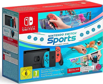 Zdjęcie produktu dla Nintendo Switch Sports Set, Nintendo Switch, 768 MHz, 4000 MB, Niebieski, Szary, Czerwony, Analogowa/Cyfrowa, D-pad, Przycisk Home, Przycisk menu