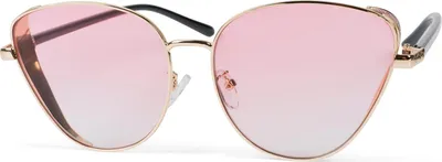 Produktbild von styleBREAKER Damen Cateye Sonnenbrille mit Glitzer Element, Metall Rahmen und Polycarbonat Gläser, Katzenaugen Form, Retro Look 09020104