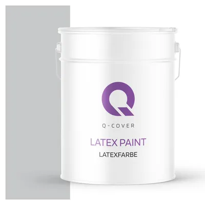 Produktbild von Latexfarbe Hellgrau 10L | Matte Innenfarbe Klasse 3 | Hohe Deckkraft & Scheuerfest | Für Wand & Decke