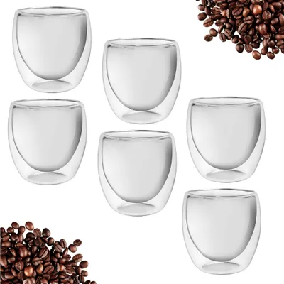 Produktbild von Doppelwandige Gläser Kaffeegläser Kaffeetassen Thermogläser 6x 250ml