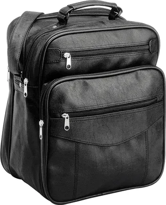 Produktbild von Arbeitstasche-Umhängetasche-Flugumhänger Tasche-Hochformat 36 cm–Schwarz-Bowatex