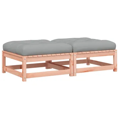 Immagine prodotto di vidaXL Sgabello da giardino con cuscino 2 pezzi Legno massello Douglasia