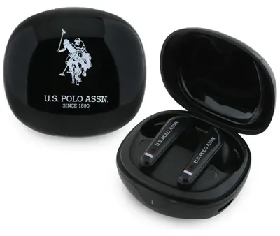 Zdjęcie produktu dla Słuchawki TWS US Polo DH Logo stacja dokująca czarny