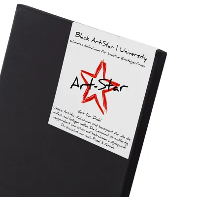 Produktbild von 1x ART-STAR UNIVERSITY BLACK KEILRAHMEN | Schwarze Leinwand zum Malen | Format: 80x100cm