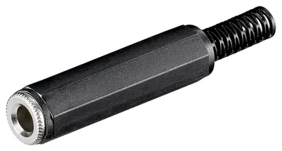 Immagine prodotto di goobay Klinkenkupplung 6,35 mm stereo Plastikausführung mit Knickschutz (Bulk)