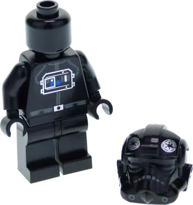 Produktbild von 1x Lego Minifigur Star Wars TIE Fighter Pilot Kopf schwarz 87556pb02 sw0268