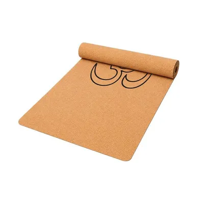 Produktbild von Korkmatte 61x183 cm mit Aufdruck SACRED AUM für Yoga, Fitness und Pilates