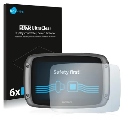Produktbild von 6x Für TomTom Rider 500 Schutzfolie Savvies Displayschutz Display Schutz Folie Klar Transparent