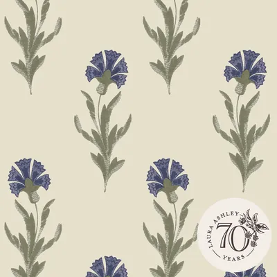 Produktbild von Laura Ashley Vlies Tapete | Dandelion Dusky Seaspray Blau