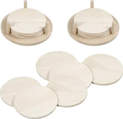 Obrázok produktu pre 12 drevených podšálok s dizajnom Ø 9,5 cm