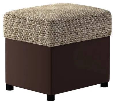 Image de Tabouret avec espace de rangement EVREN 2 - beige foncé / marron foncé