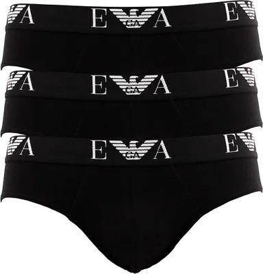 Produktbild von EMPORIO ARMANI 3er Pack Slips Fb. Schwarz  Gr.S