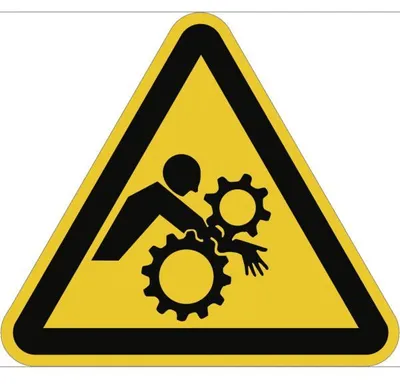 Produktbild von Dreifke® Schild Warnung vor ungewolltem Einzug, Kunststoff, 200 mm SL