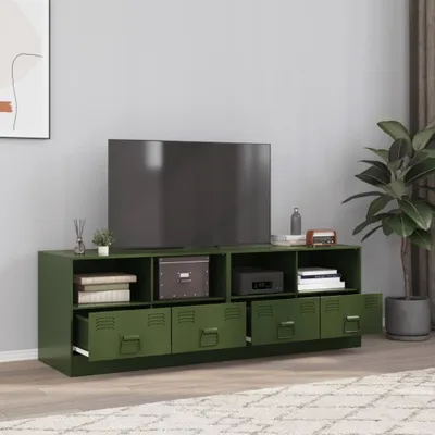Produktbild von Möbel TV-Schränke 2 Stk. Olivgrün 67x39x44 cm Stahl - TV-Schränke 841748