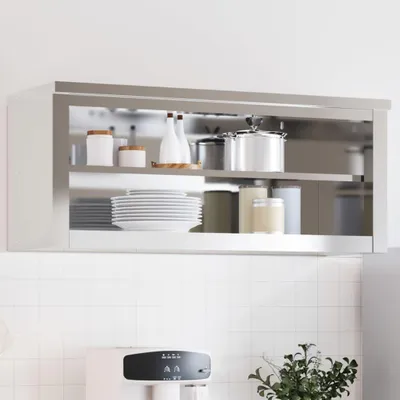 Obrázek produktu pro Kuchyňská nástěnná skříňka s policí nerezová ocel 110 x 40 x 46 cm