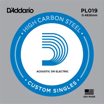 Image de D'Addario PL019 - acier lisse .019