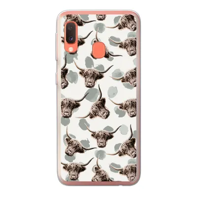 Produktbild von MuchoWow® Handyhülle Schutzhülle Hülle für Samsung Galaxy A20e Kuh - Schottischer Highlander - Tiere Silikon Softcase Handy Hülle - Abdeckung