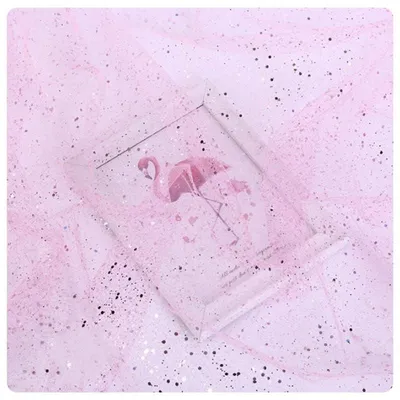 Glitzer-Tüllstoff mit Pailletten, 150 cm x 1 m, Rosa