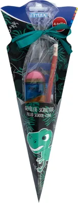 Produktbild von Schultüte 4-teilig gefüllt / Länge: 35cm / "Dino"