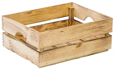 Productafbeelding van Houten kist voor groenten, stapelbaar, metcertificering (40 x 30 x 15 cm)