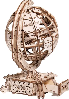 Produktbild von Wooden.City Holz Weltkugel 3D Puzzle - mechanisches Bauset