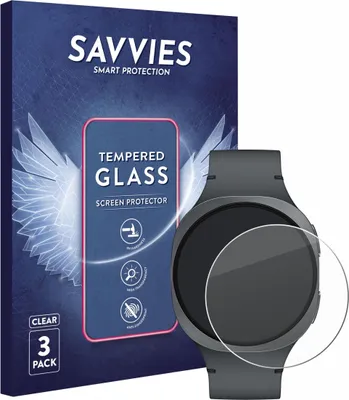 Produktbild von 3x Savvies Schutzglas für Samsung Galaxy Watch 8 (40 mm) Displayschutz 9H Glas klar transparent