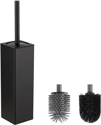 Produktbild von Schwarze Toilettenbürste Set Silikonbürste mit Halter