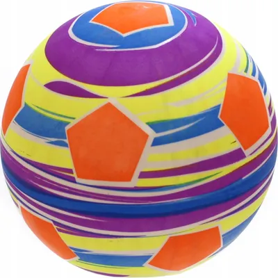 Produktbild von Bunter Gummiball 23cm aufblasbar - Spielball für Strand & Schule - Robuster Kinderball