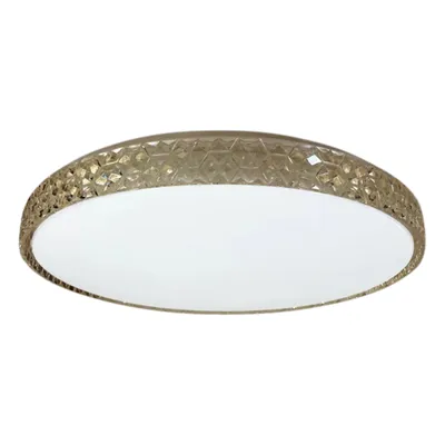 Image de Plafonnier LED rond SHINY blanc et ambre 34 W, blanc neutre 3500 lm, plastique, dimensions : 8 x 49 x 49 cm, IP20, Milagro