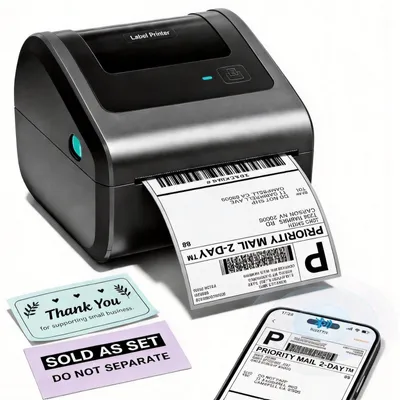 Produktbild von Phomemo Bluetooth Versandetiketten Drucker, D450BT Etikettendrucker Labeldrucker Kompatibel mit Amazon, DHL, Vinted, Etsy, FedEx, DPD
