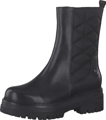 Produktbild von MARCO TOZZI Damen Stiefelette by GMK geometrisch gesteppter Schaft 2-86402-29, Größe:40 EU, Farbe:Schwarz