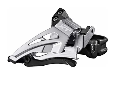 Image de SHIMANO FD-M8025-L Dérailleur Deore XT, 2x11 vitesses, Top Swing, Down Pull, 66-69°, Low Clamp, noir/argenté